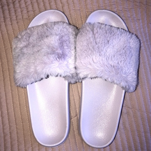 Ariana Grande Shoes Ariana Grande Purple Fuzzy Slippers